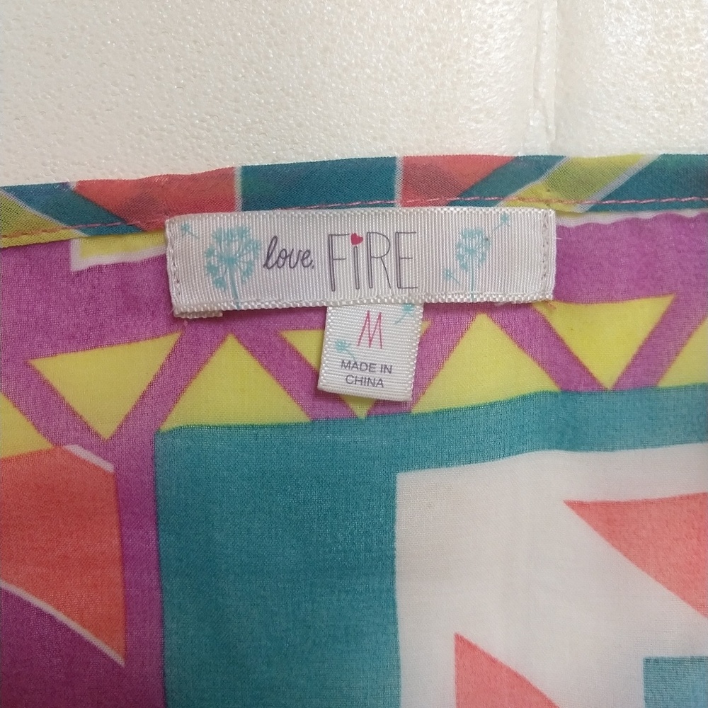 Love, Fire Cold Shoulder Sheer Top - Picture 6 of 8